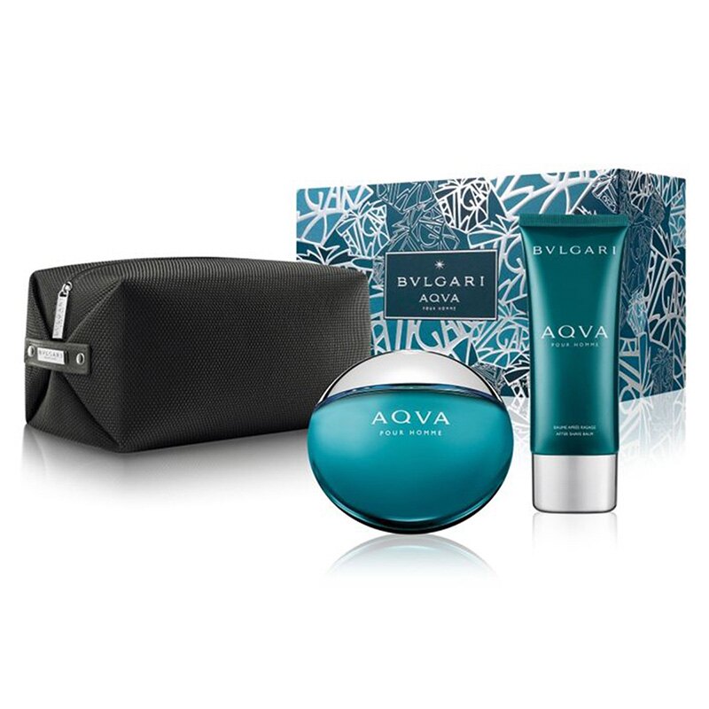 【BVLGARI 保格麗】水能量春季香氛禮盒 | 淡香水100ml+鬍後乳100ml+收納包｜紅誠集品