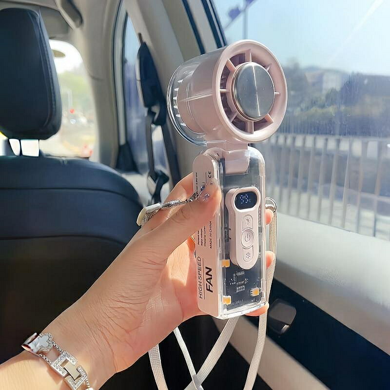 小風扇 涼感製冷風扇小型學生上課靜音手持半導體冰敷USB數顯迷你便攜大風力交換禮物