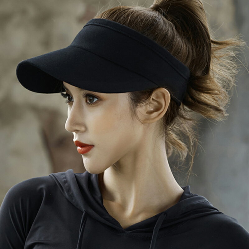 跑步帽子遮陽帽女防曬帽防紫外線戶外運動速干吸汗無頂高爾夫球帽