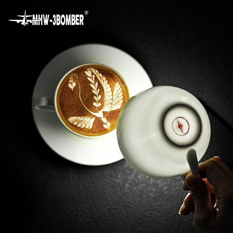 （咖啡用品與配件）免 mhw-3bomber轟炸機骨瓷咖啡杯 美式杯 意式杯 手沖單品杯 陶瓷杯