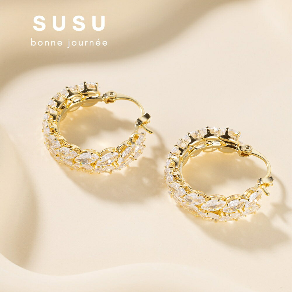 SU SU︱麥穗鋯鑽耳環❤️日韓 明星 熱銷 925純銀 防過敏 飾品 耳環 項鍊 手鍊 穿搭 百搭 時尚 3