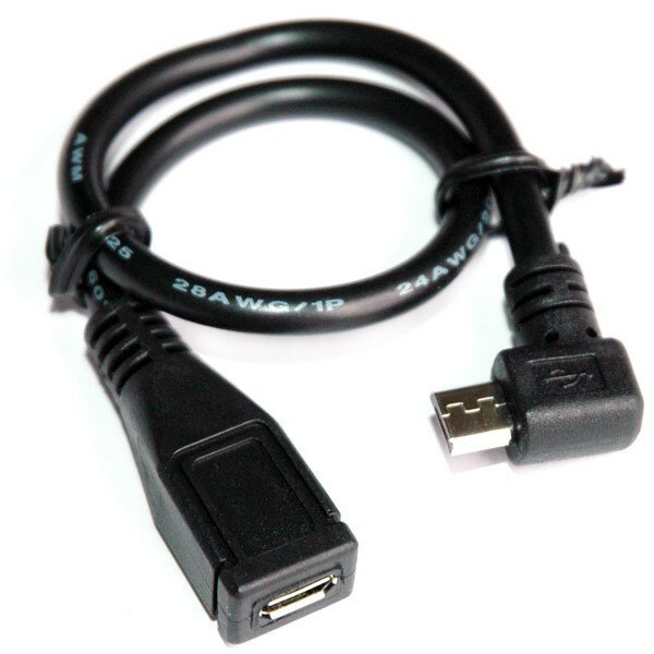micro USB母轉micro USB公 90度彎頭轉接線 25CM 適用手機/平版/PDA/數位3C產品