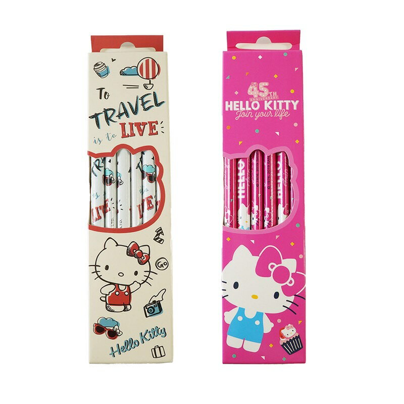 【震撼精品百貨】Hello Kitty 凱蒂貓~日本SANRIO三麗鷗 台灣授權KITTY三角鉛筆12入-桃(2B)*82357