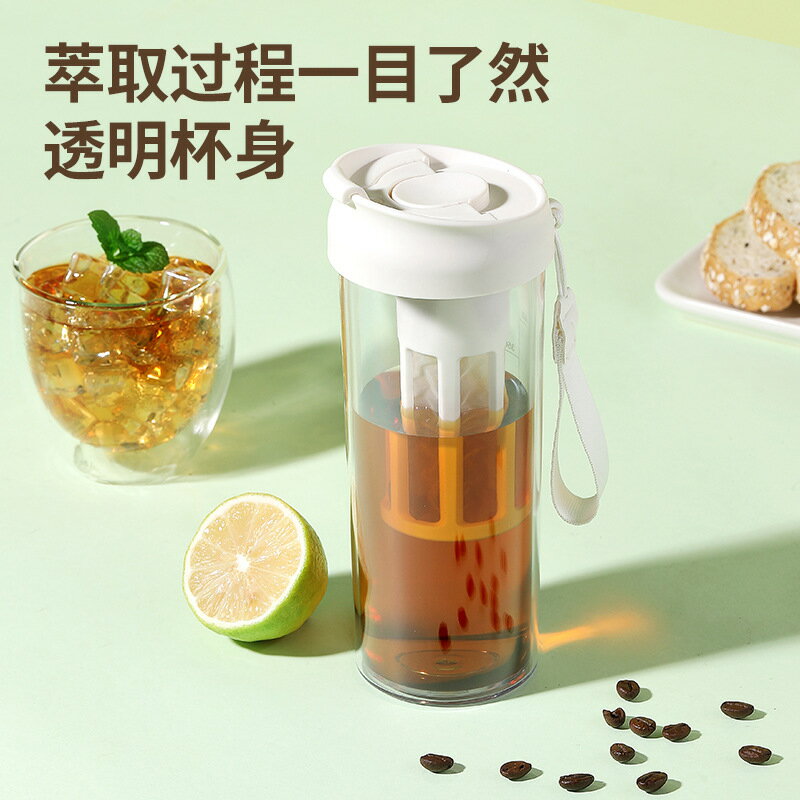耐高溫冷萃杯水壺大容量冷水壺冷泡茶冰咖啡壺防漏水行動式果茶杯