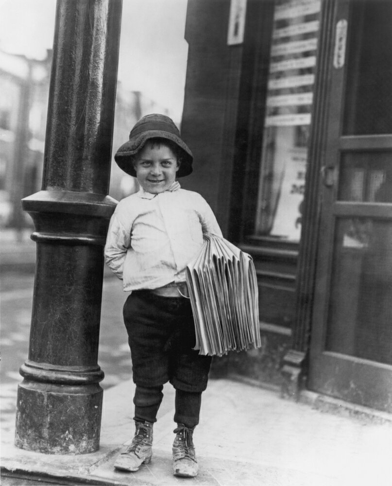 Posterazzi: Hine Newsboy 1910 Nsix-Year-Old Newsboy In St Louis ...