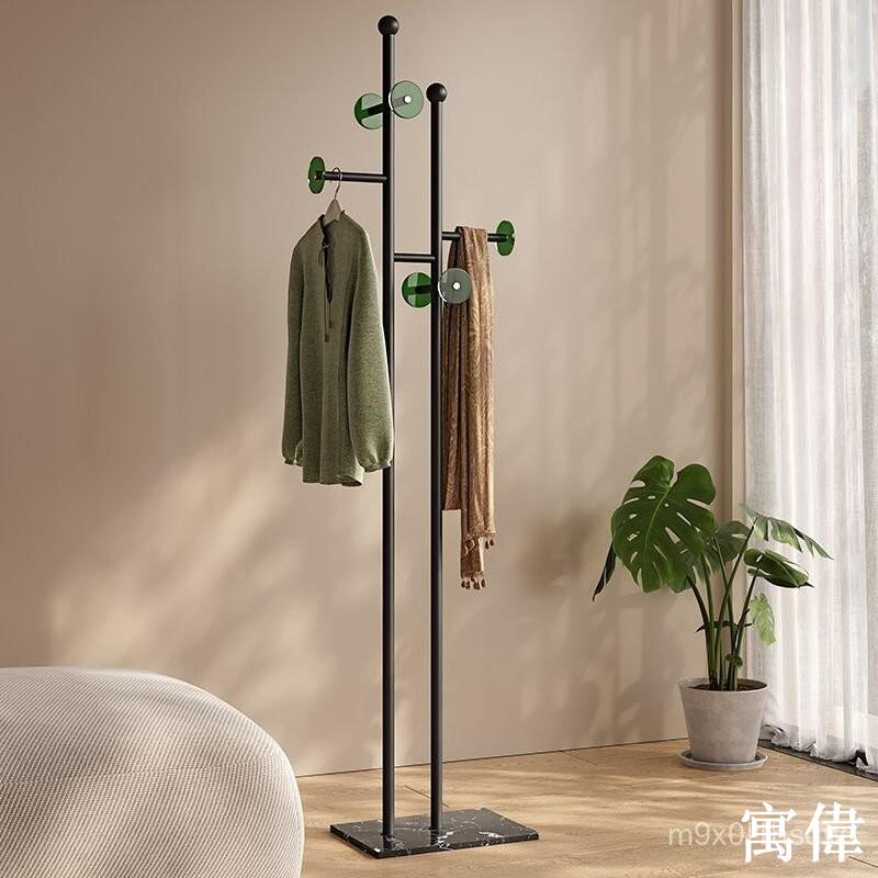 免運 衣架落地式北歐現代輕奢衣帽架衣架網紅大理石掛衣服臥室家用簡約貨架 掛衣架 落地衣 收納架 服飾架