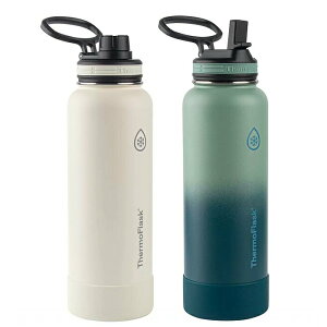 [COSCO代購4] 促銷到4月30號 W1630877 ThermoFlask 不鏽鋼保冷瓶 1.2公升 X 2件組 白+漸層綠