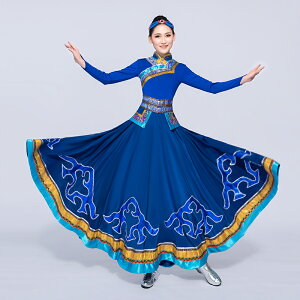 新款蒙古族演出服鴻雁舞蹈服裝蒙古袍成人少數民族表演服天邊女裝