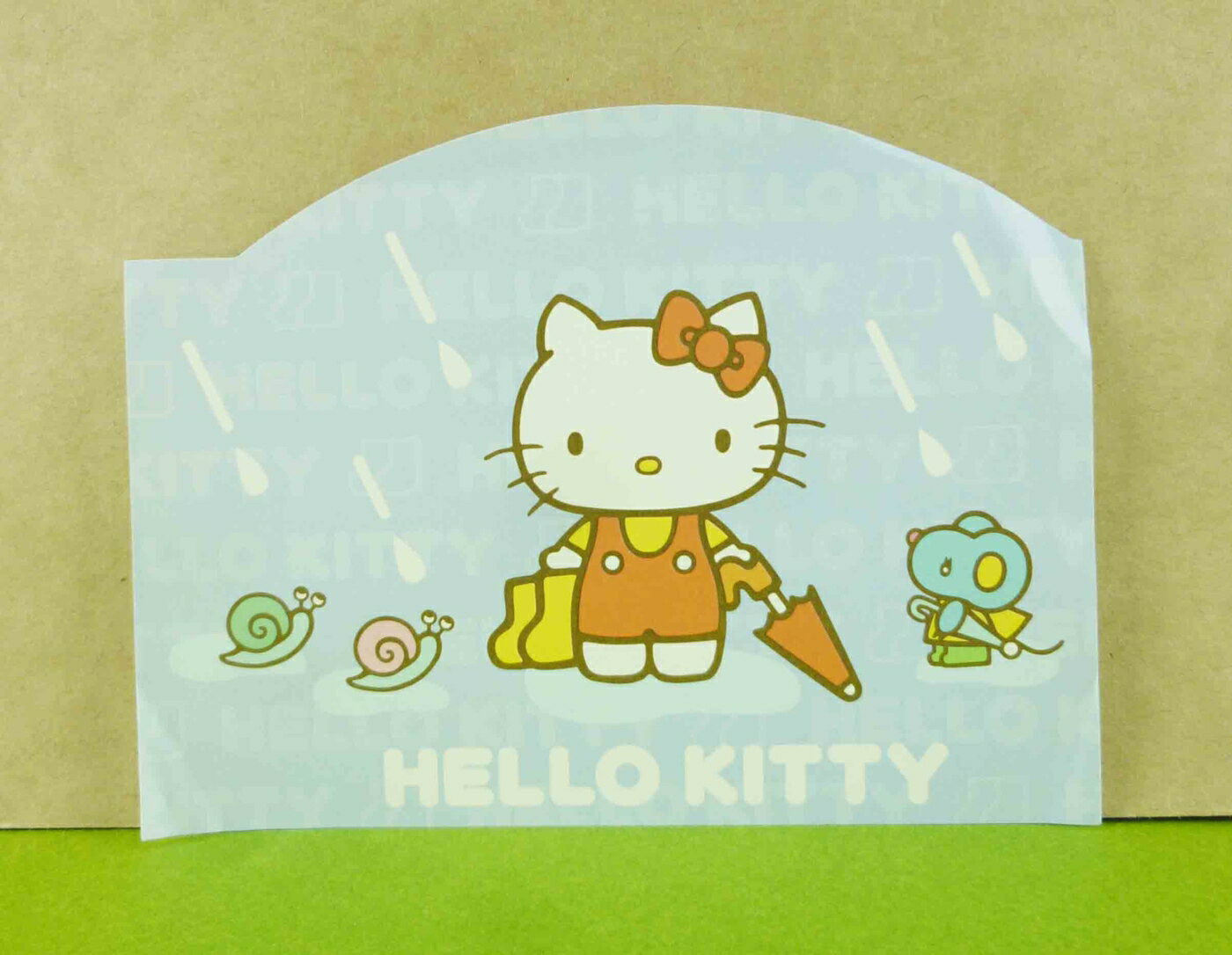 【震撼精品百貨】Hello Kitty 凱蒂貓 造型卡片-藍雨天 震撼日式精品百貨