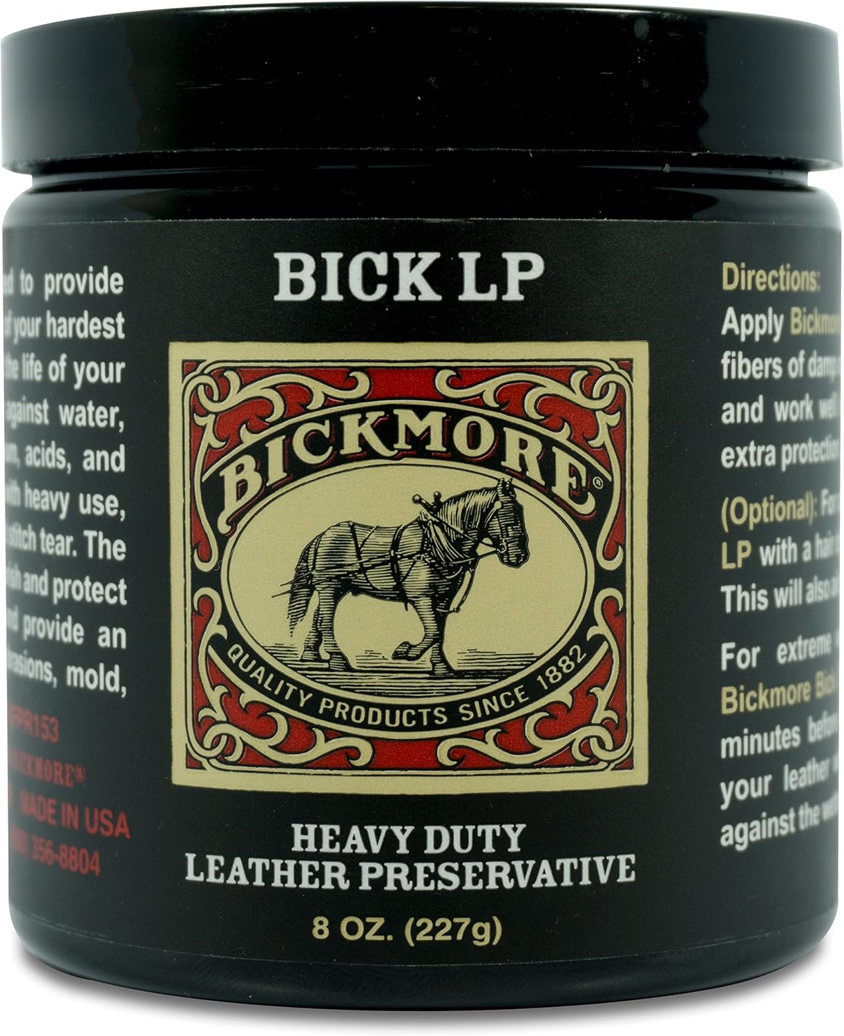 [5美國直購] Bickmore Bick LP 8oz 227g 皮革保養修復膏 Heavy Duty LP Leather Preservative (ZZ1)