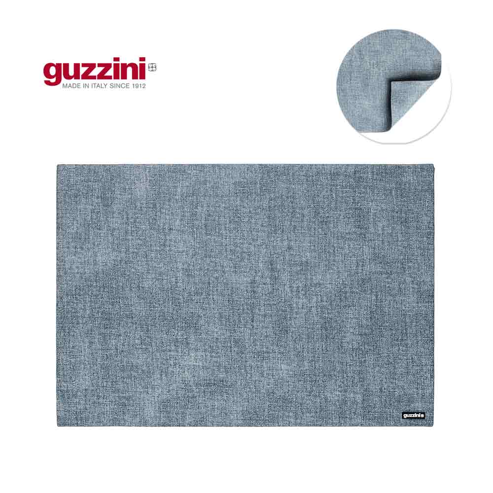 義大利GUZZINI 仿布紋系列-43×30CM灰藍色餐墊
