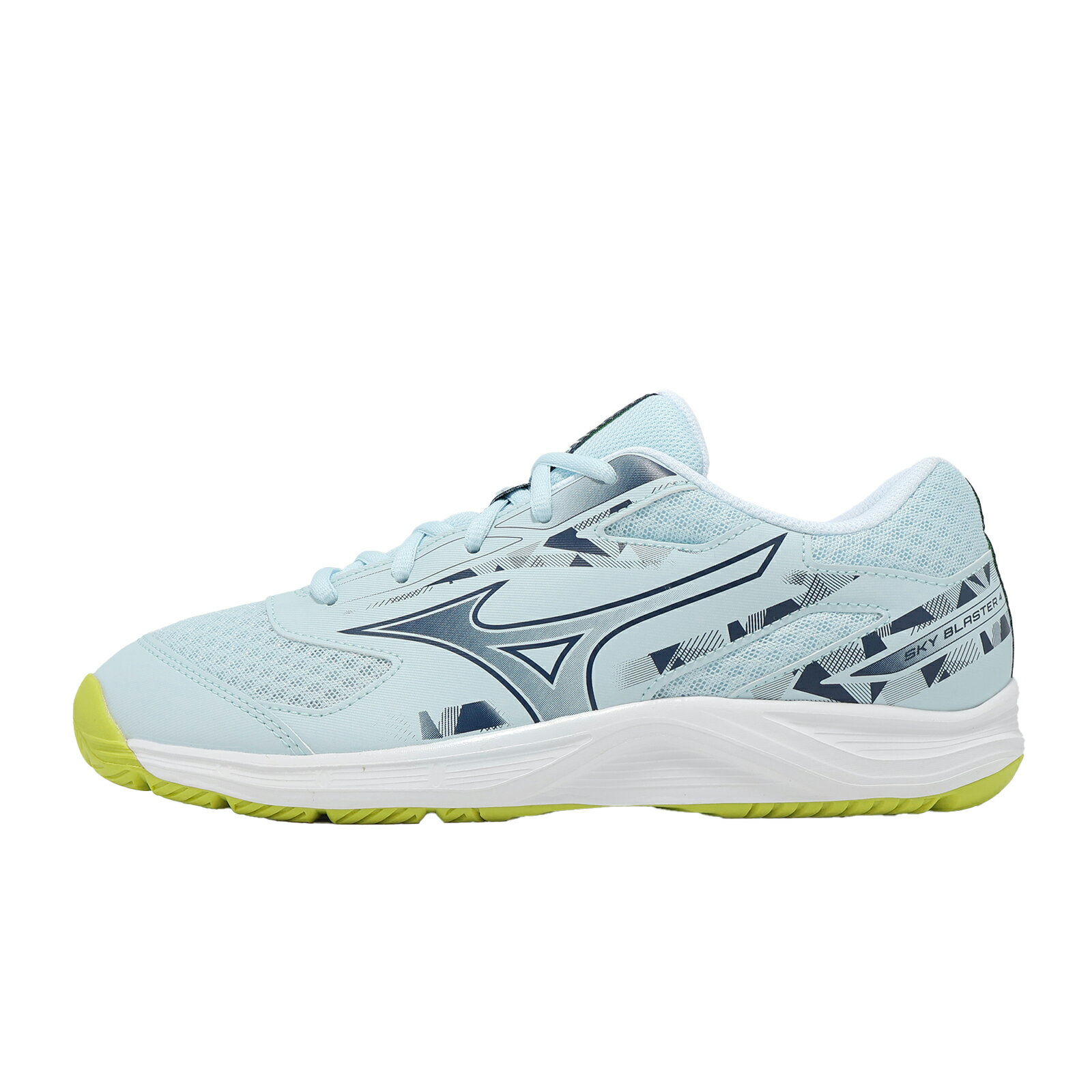 Mizuno 美津濃 羽球鞋 Sky Blaster 4 寬楦 男鞋 藍 室內運動 羽排鞋 71GA2533-21