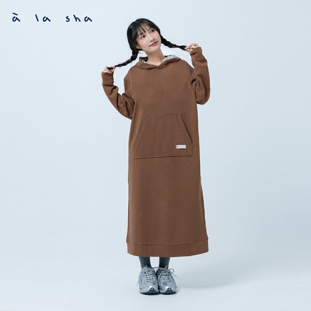 a la sha 舒適內刷毛maru連帽洋裝 1