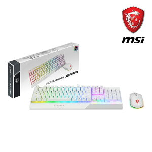 (現貨)MSI微星 GK30 COMBO WHITE TC電競有線鍵盤滑鼠組