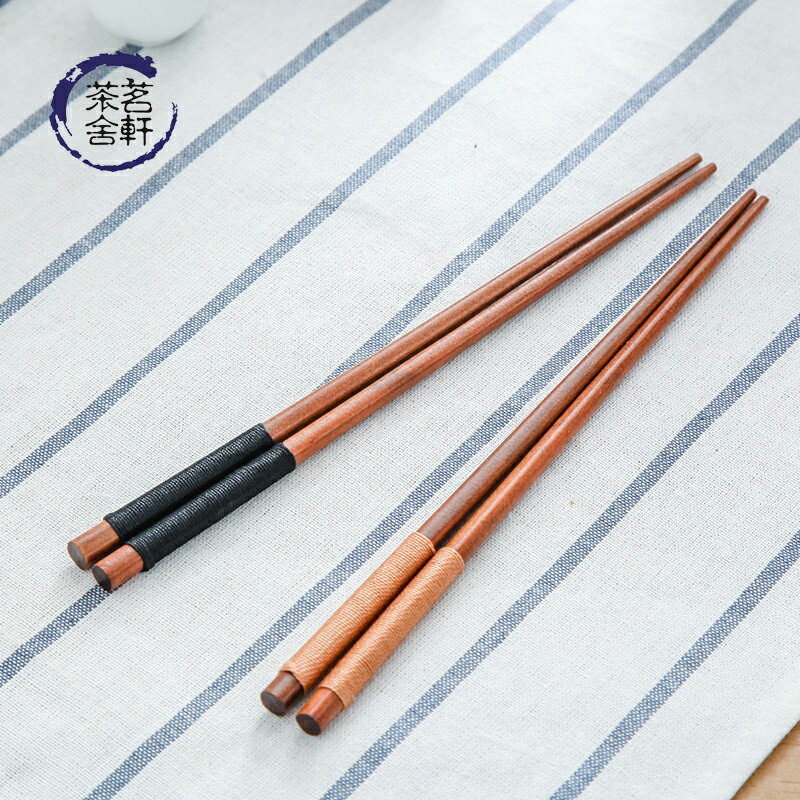 日式和風原木筷子高檔家用創意天然實木廚房餐具單人裝一人一雙