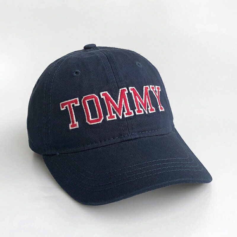 美國百分百【Tommy Hilfiger】帽子 TH 配件 棒球帽 遮陽帽 鴨舌帽 LOGO 老帽 深藍 J382