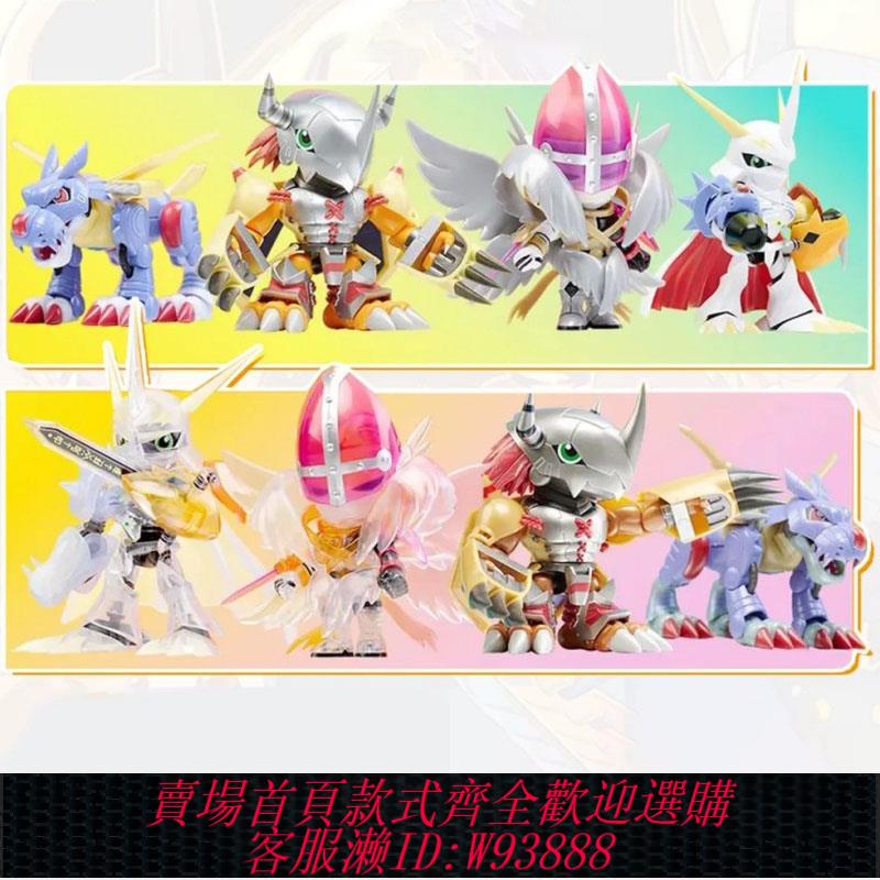 {可刷卡 打統編}萬代plabako數碼寶貝盲盒拼接戰鬥模型暴龍獸手辦公仔男生日禮物