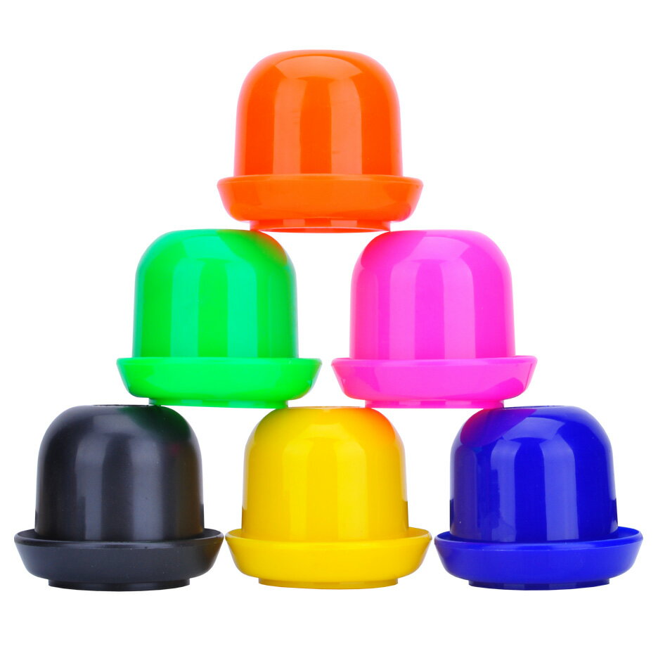 骰盅彩色子母篩盅底托色盅酒吧夜場玩具娛樂用品送6粒色子骰子