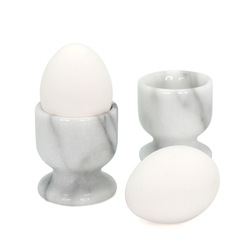 Creative Home天然白色大理石蛋杯/酒杯/水杯/歐亞西式早午餐具/半熟水煮蛋生雞蛋