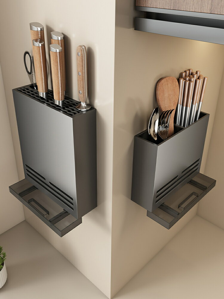 筷子收納盒廚房筷子籠壁掛式筷簍家用勺子筷子筒筷子摟瀝水置物架