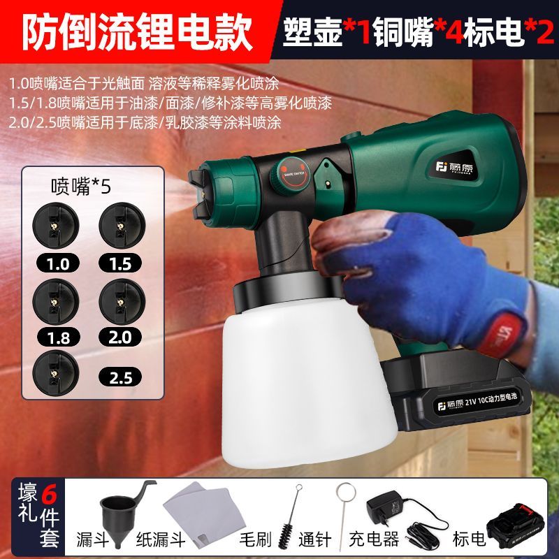 {可打統編 最低價}藤原電動噴漆槍垂直噴涂不倒流神器高霧化乳膠漆噴涂噴漆槍家用 0