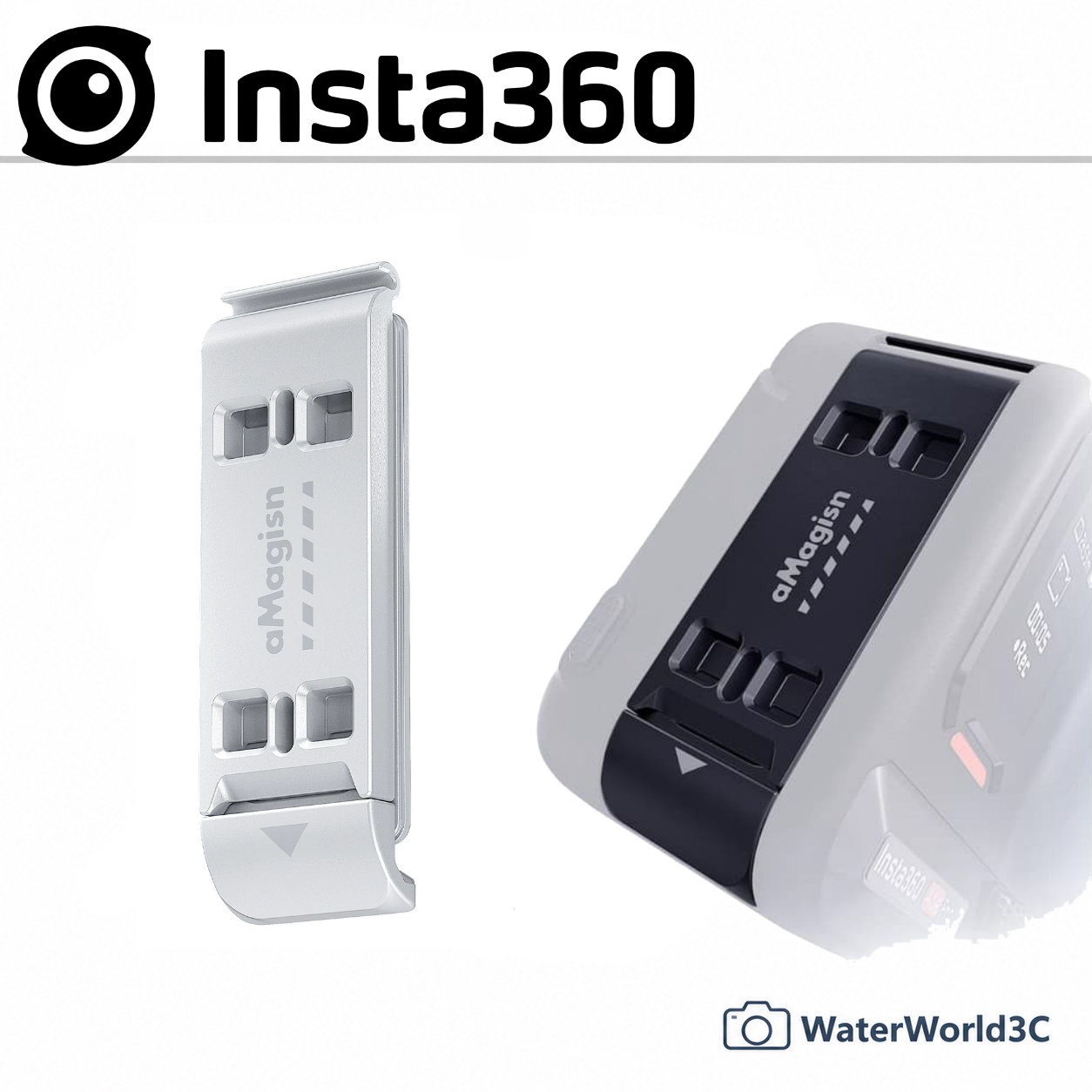 【中壢NOVA-水世界】Insta360 Ace Pro 2 配件 aMagisn 阿邁 豎拍電池蓋 磁吸 電池蓋