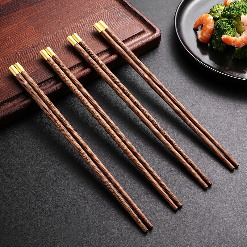 雞翅木筷子無漆無蠟家用實木防滑高檔耐高溫精品高端木質家庭餐具