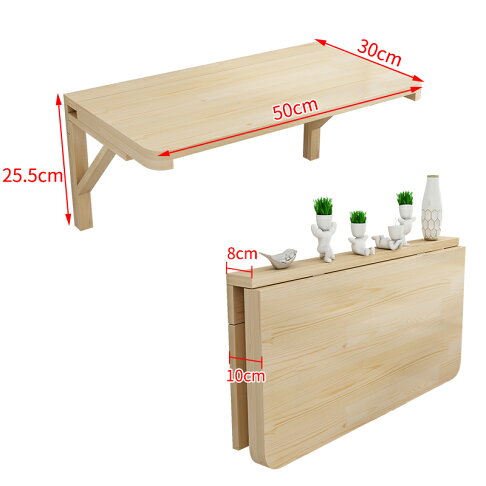 壁掛桌 飯桌雙支撐連壁桌掛牆桌靠牆折疊桌實木壁掛桌電腦桌餐桌書桌牆壁桌子 Xxl6970 西西里旗艦店 Rakuten樂天市場