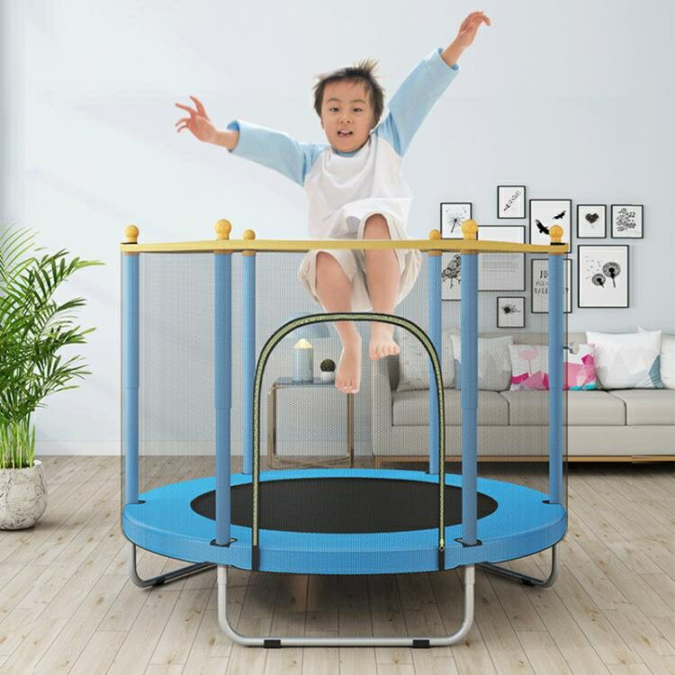 蹦蹦床家用兒童室內寶寶小孩蹭蹭床小型彈跳床帶護網健身房跳跳床新【年終特惠】