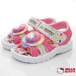 卡通-Hello Kitty電燈涼鞋款-822520桃(中小童段)