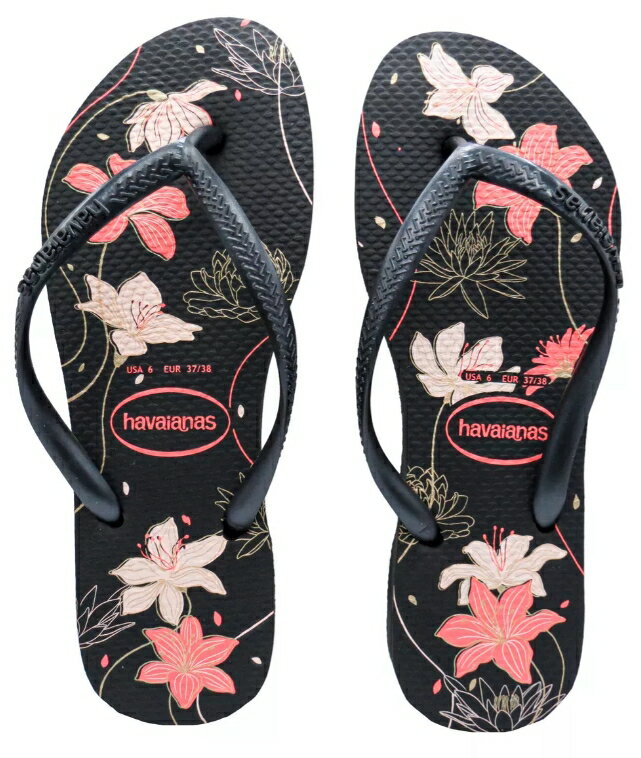《大尺寸》havaianas 哈瓦士 巴西人字拖 女款 Slim Organic 黑 涼鞋 拖鞋 夾腳拖 海灘鞋＊夏日微風＊
