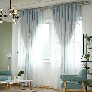 韓式小清新棉麻繡花窗紗純色簡約現代全遮光定制窗簾臥室客廳成品