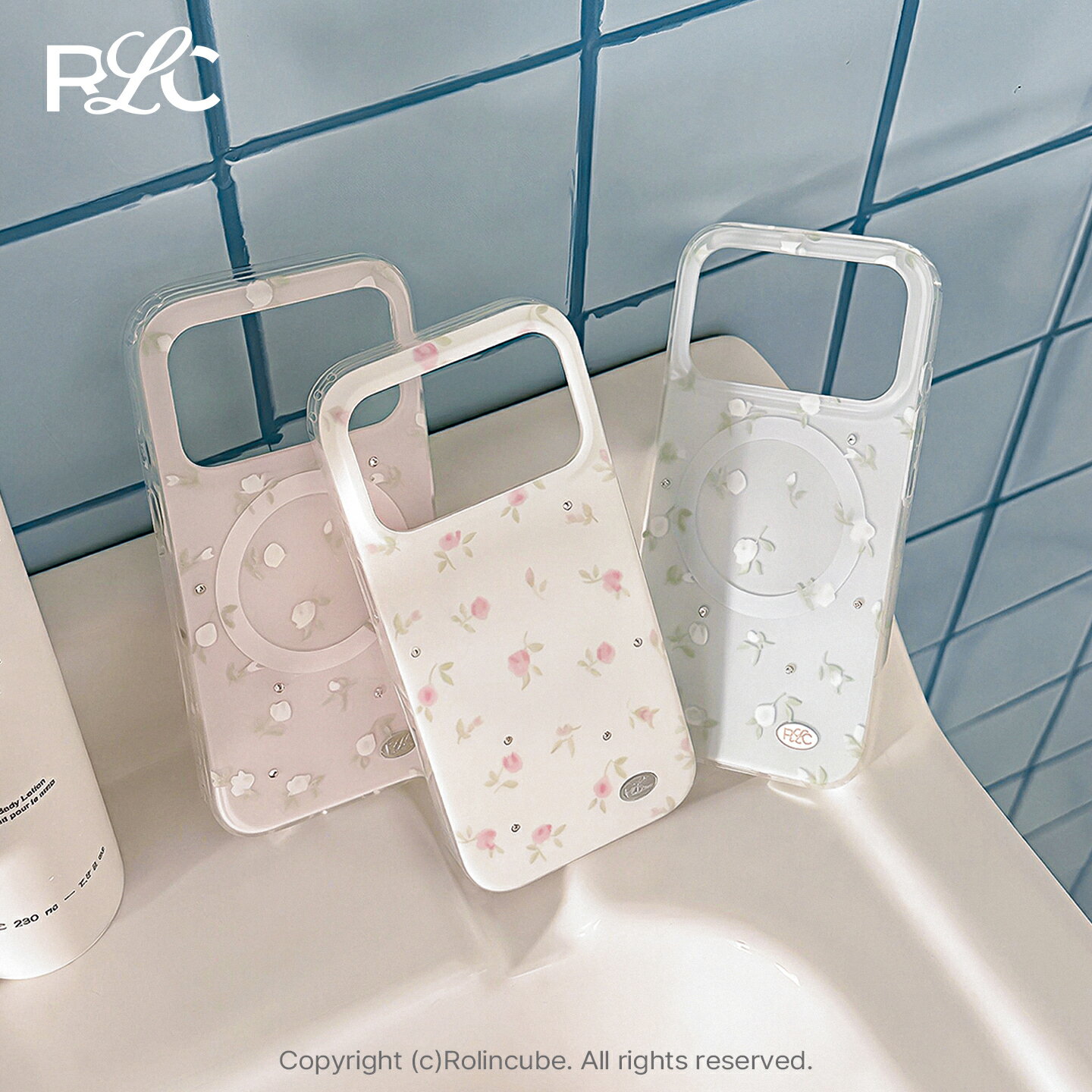 【喜挖】Rolincube原創蘋果17Promax手機殼碎花iPhone17Pro磁吸Magsafe韓系16Pro時尚15Pro簡約16Promax全包17高級ins