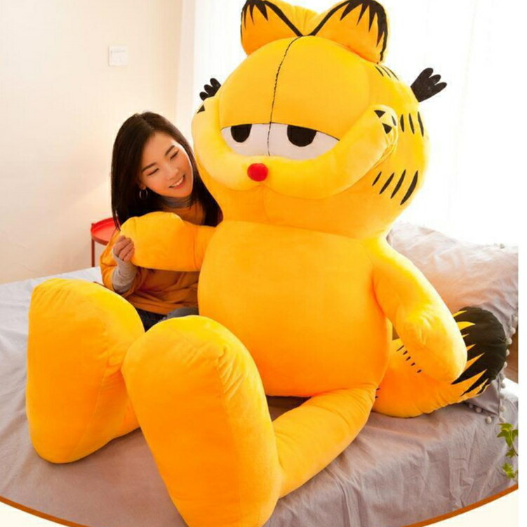 3573女生送禮物女生日禮物可愛站款加菲貓布娃娃毛絨布娃娃公仔玩偶動漫加菲貓公仔毛絨大貓咪咖啡貓布娃娃睡覺抱枕