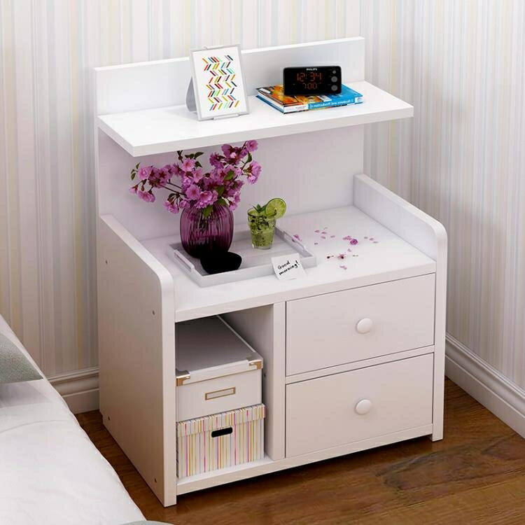 床頭櫃 簡易床頭櫃 簡約現代收納小櫃子儲物櫃 北歐臥室小型床邊櫃經濟型