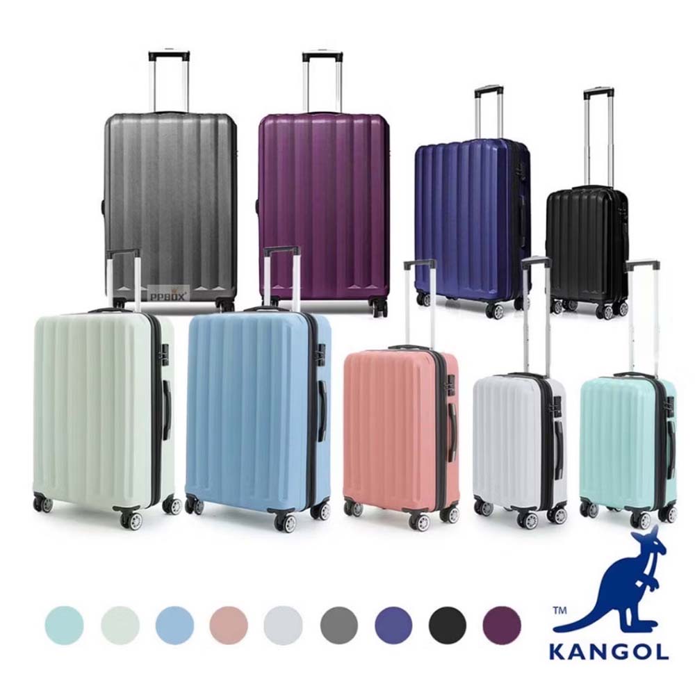 ~雪黛屋~KANGOL 旅行箱ABS抗刮防盜拉鍊進口ABS海關密碼鎖耐摔撞鋁合金360度#830A