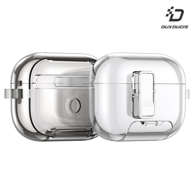 DUX DUCIS Apple 蘋果 AirPods Pro 2 冰晶支架保護套 保護殼 防摔殼 透明殼 透色殼 按鈕卡扣