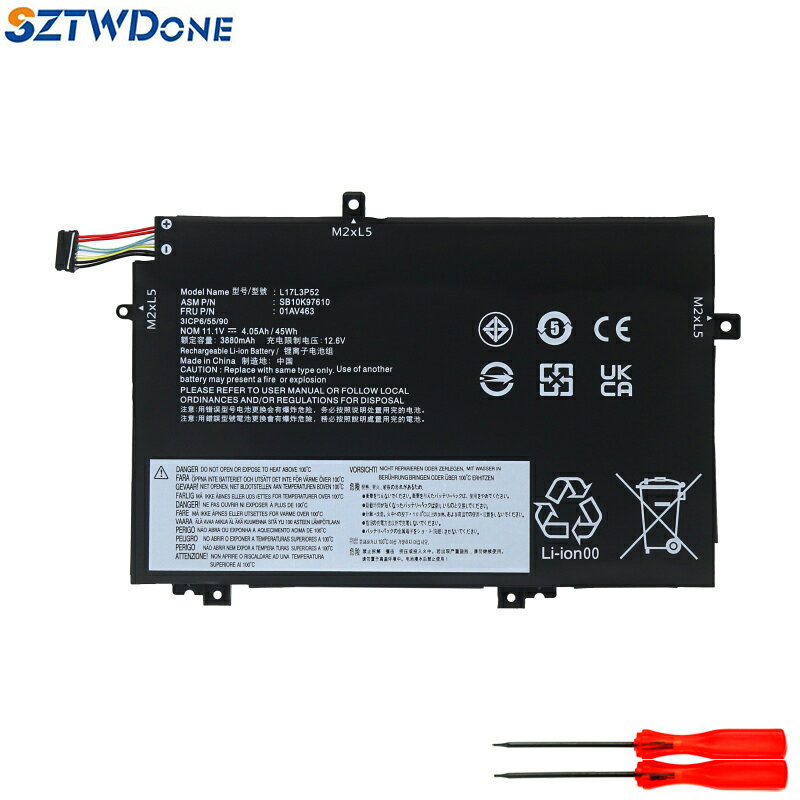 Snowbelle優選 聯想 Thinkpad L14 L15 Gen 1/2 L480 L490 L580 L590 筆記本電池