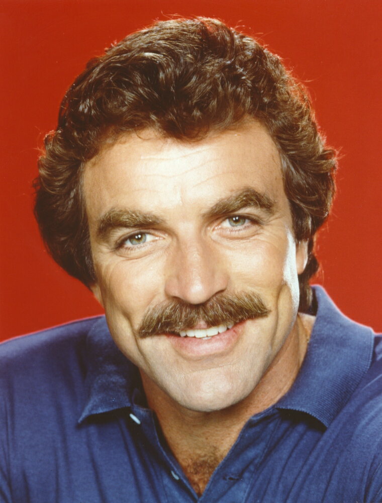 Posterazzi: Tom Selleck in Blue Polo Shirt Close-up Portrait Photo ...
