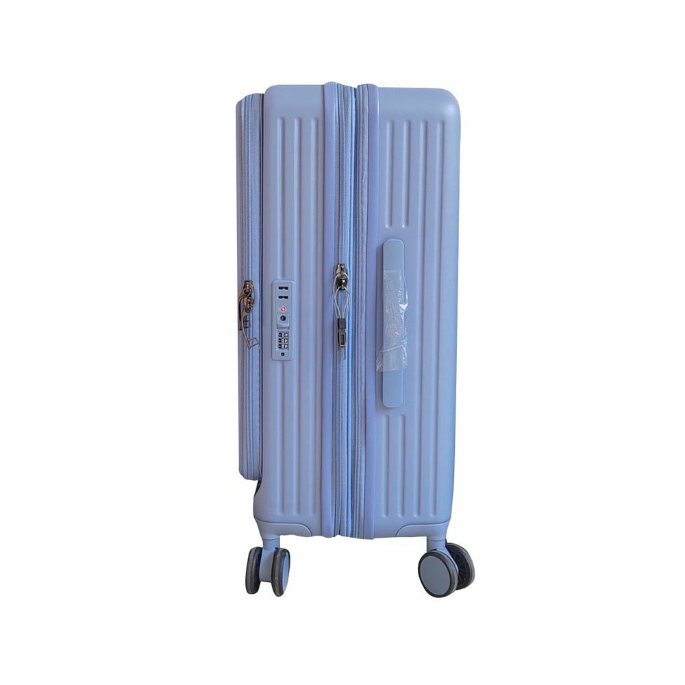 ~雪黛屋~BOTOLON 行李箱前開防爆加大拉鍊PC+ABS海關鎖360度飛機輪W272 9