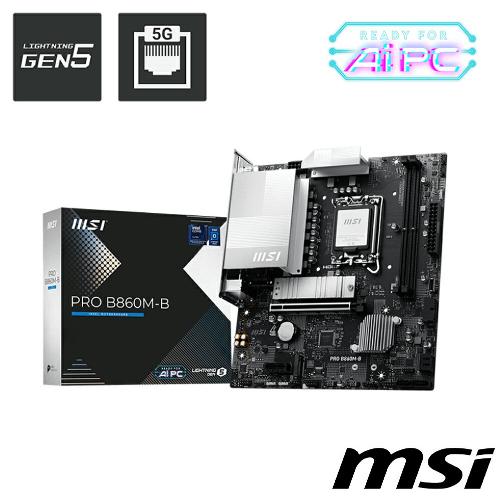 【MSI 微星】PRO B860M-B 主機板【三井3C】