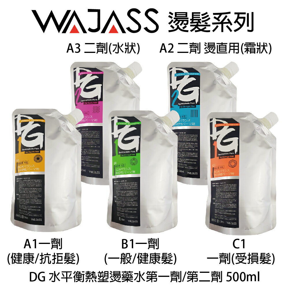 WAJASS 威傑士 DG 水平衡熱塑燙藥水 一劑 二劑 一般 受損 抗拒 500ml 雙氧系統 【貝羅卡】｜滿額現折$100