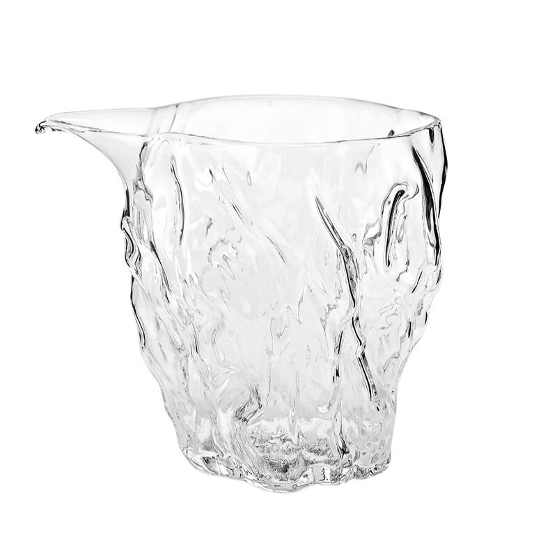 昱器錘紋玻璃公道杯耐熱加厚公杯功夫茶具家用茶海透明大號分茶器