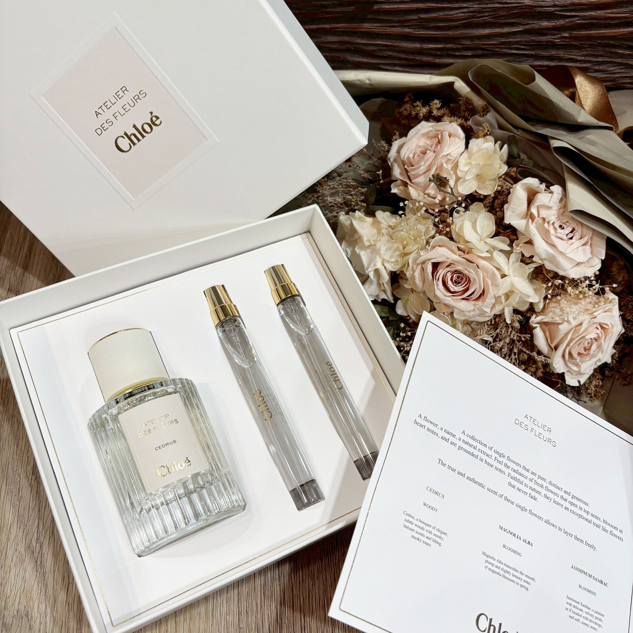 〖Chloe 蔻依〗仙境花園 北國雪松 木蘭詩語 煙雨茉莉 50ml+10ml+10ml禮盒 組合 淡香精 香水