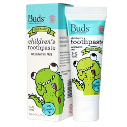Buds 芽芽有機 兒童含氟牙膏-青蘋果50ml (3-12歲)【悅兒園婦幼生活館】