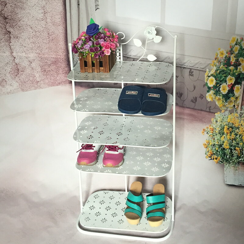 拉奧孔 簡約現代鐵藝鞋柜收納家用金屬簡易經濟型創意多五層鞋架