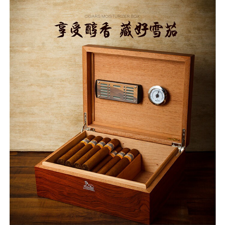 LUBINKI雪茄盒進口雪松木醇化雪茄保濕箱小型便攜古巴雪茄煙具
