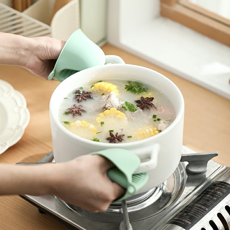 Fasola硅膠微波爐手套廚房防燙碗夾碟夾取盤夾隔熱烤箱手套夾碗器