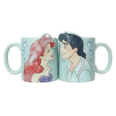 【震撼精品百貨】The Little Mermaid Ariel_小美人魚愛麗兒~日本Disney 美人魚陶瓷對杯組300ml*27158