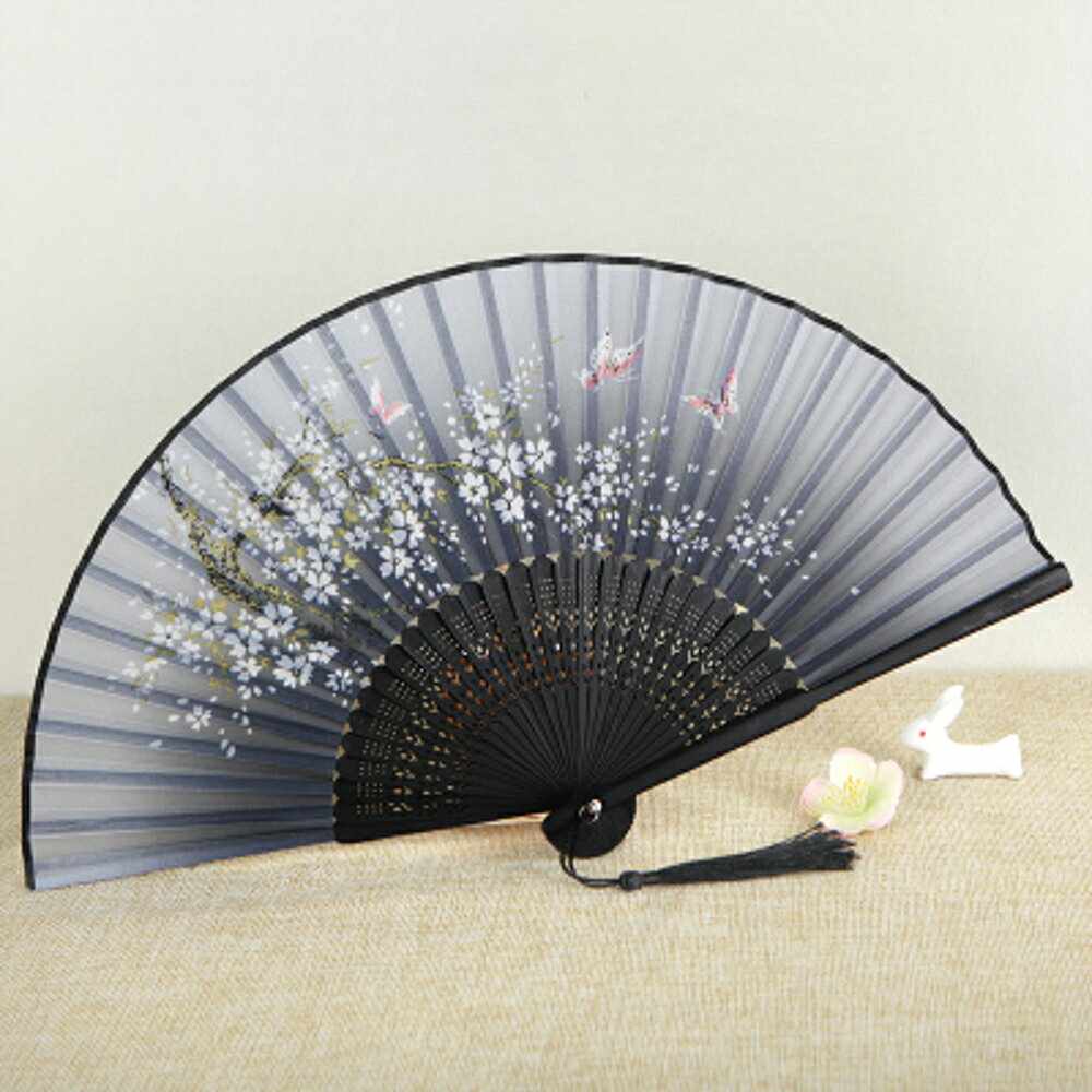 折扇 中國風風工藝古風折疊小扇女扇女式扇子絹扇